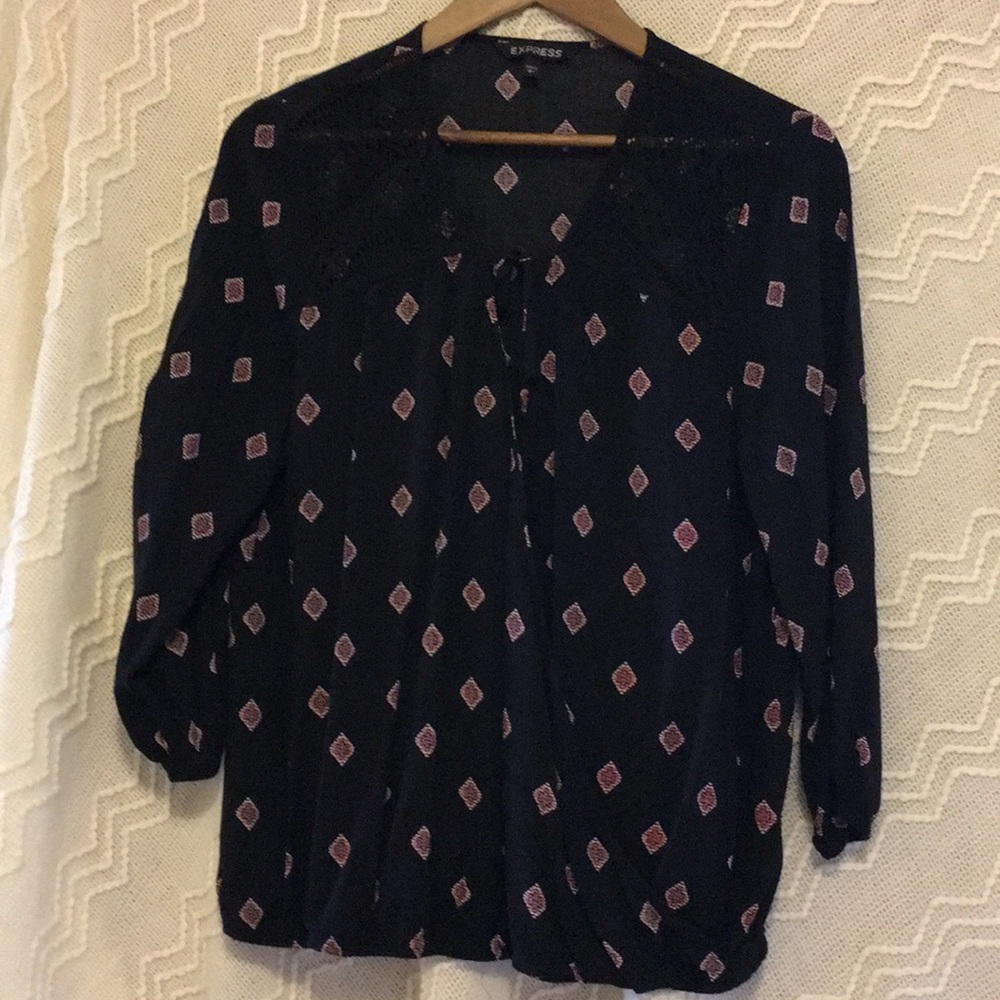Express brand wrap top.